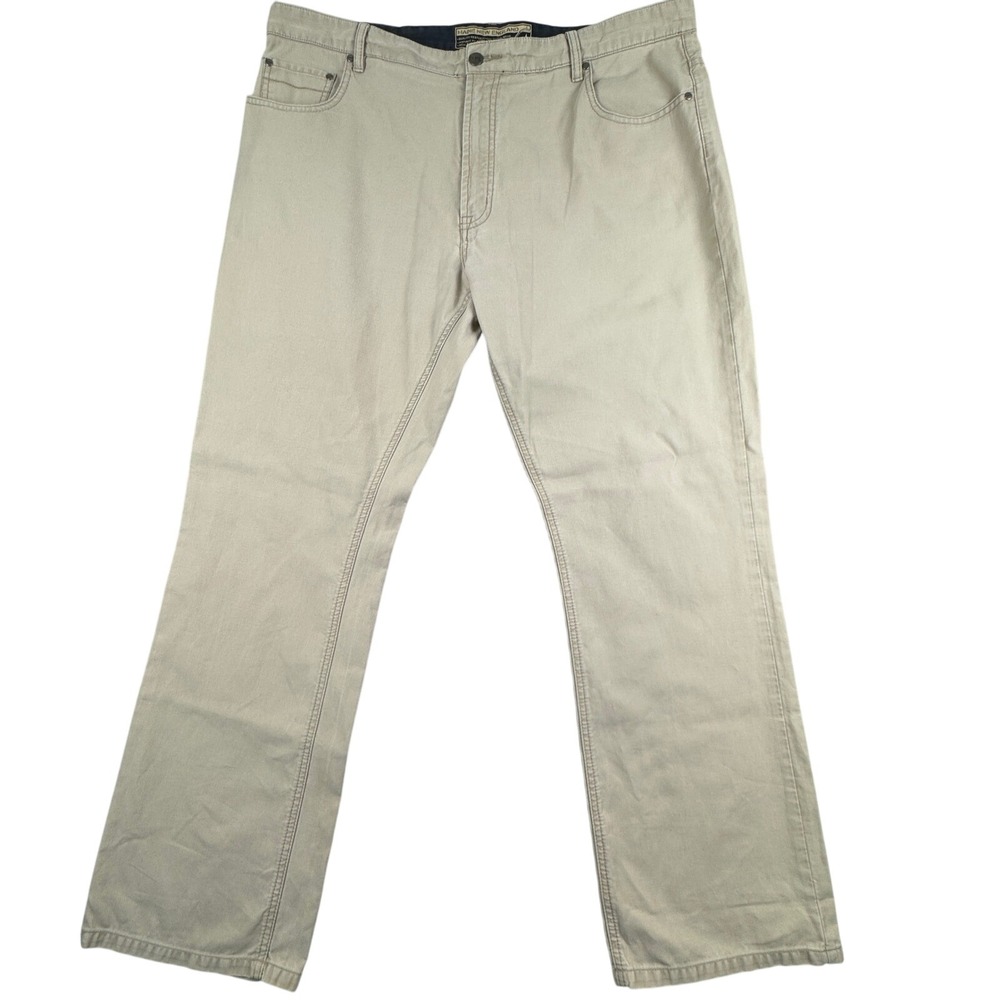 Maine New England Mens 42R Ottoman Trousers Casual‎ Khaki Pants Cotton Twill